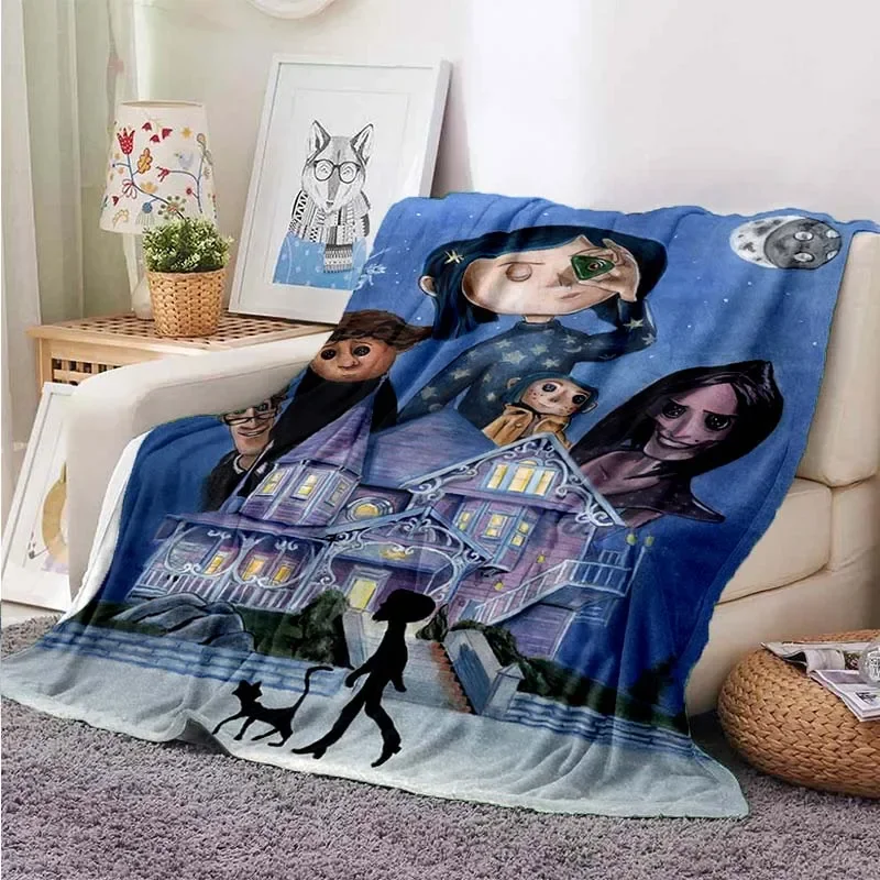 Caroline Cartoon Custom Thin Blankets Sofa Bed Cover Soft Blanket Soft Warm Flannel Birthday Gift Blanket Blankets for Beds