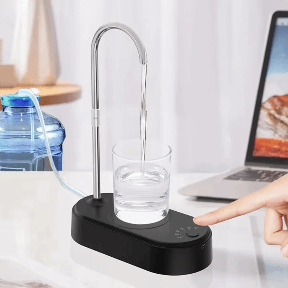 USB Charging Electric Water Gallon Pump Quantitative Water Output Rotatable Water Bottle Pump Mini Removable