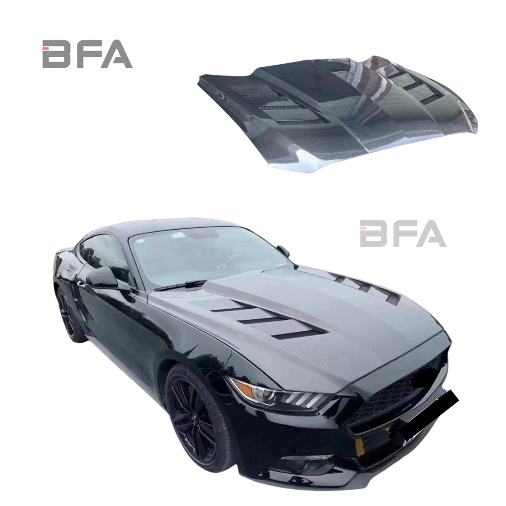 

For 15-22 Ford Mustang Gt350 2.3t Upgraded Carbon Fiber Hood AC Style Front Hood