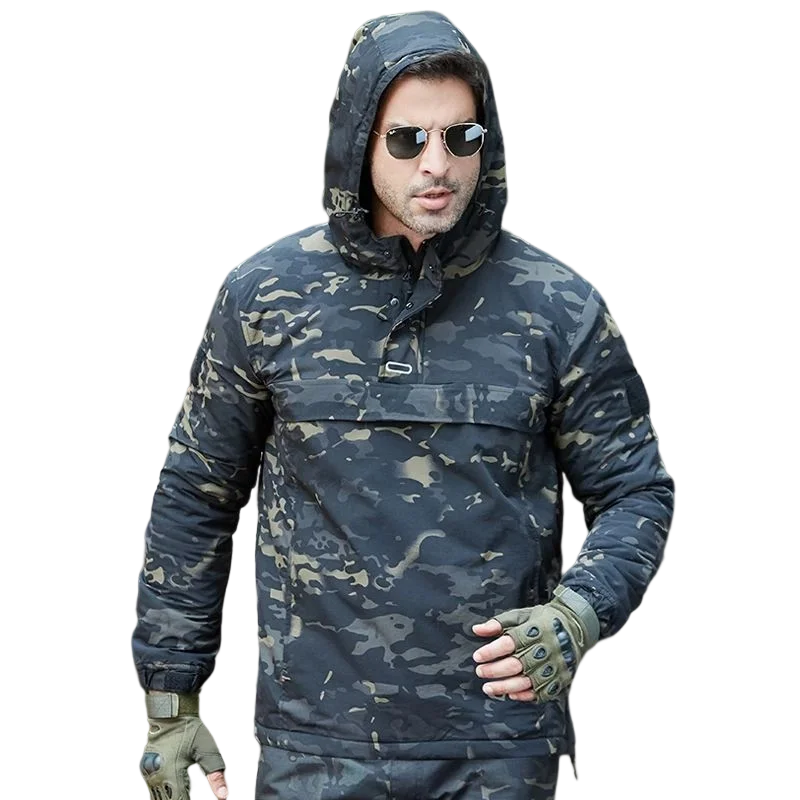 Tactical Men's Fleece Parka Winter Thick Warm Sweater Coat Military Camouflage Outdoor Hunting Hiking Thermal Hoodie Clothing