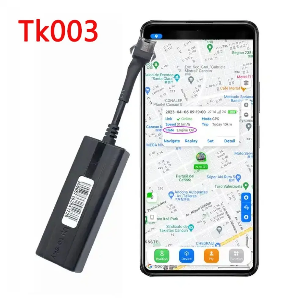 TK003 GPS with Relay Tracker Car Motorcycle Positioning Anti-Theft Device Tracker GT06 Protocol SOS Alarm Vehicle GPS