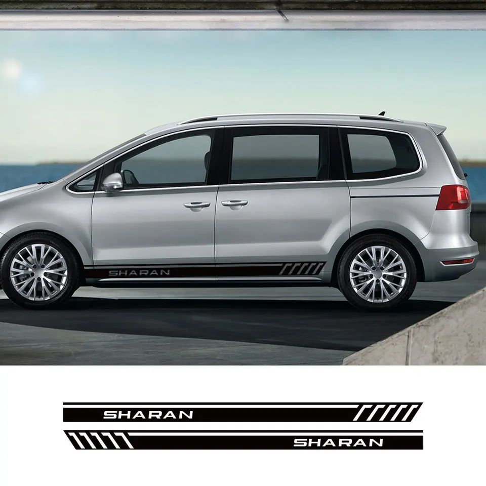2個の車のサイドドアステッカーフォルクスワーゲンvwシャラン