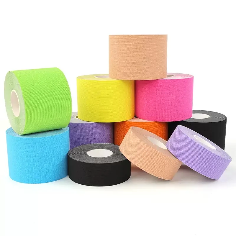 Sports Kinesio Tape Muscle Kinesiology Elastic Knee Pain Relief Strain Patch Athletic Recovery Stickers Fitness Bandages