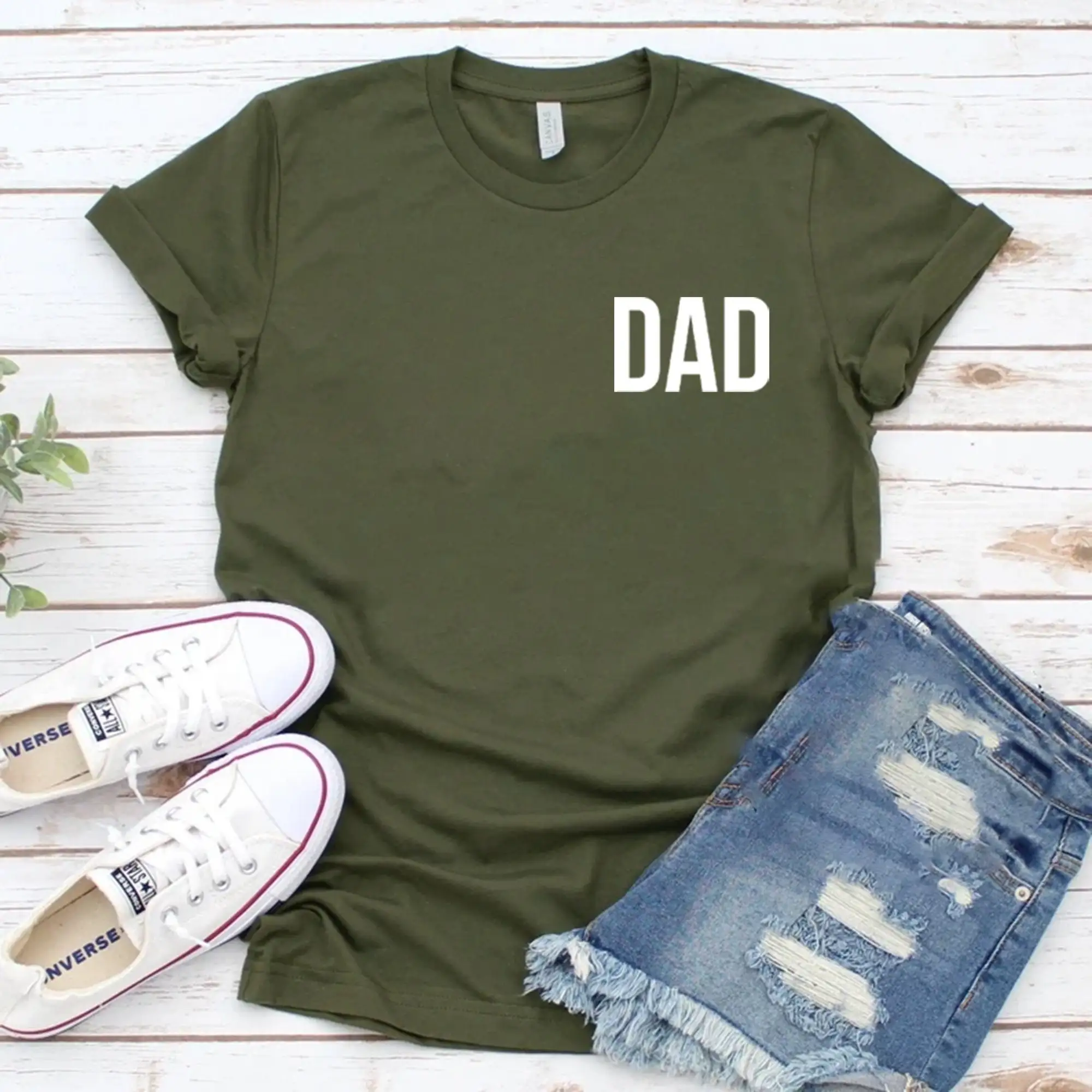 Dad T Shirt Basic Father's Day Step PockeT Simply