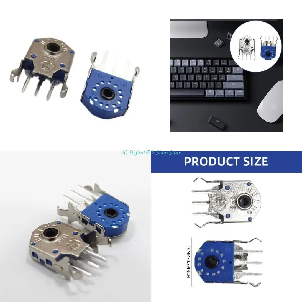 

E74D 2Pcs HUANO 8mm Mouse Encoders for GPROX Superlight Mice Metal Build