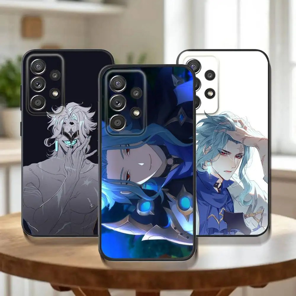 D-Dottore G-Genshin I-Impact Phone Case For Samsung Galaxy A73,31,32,72,41,53,52,71,22,5G,Note,J7,8,9 Soft Black Cover