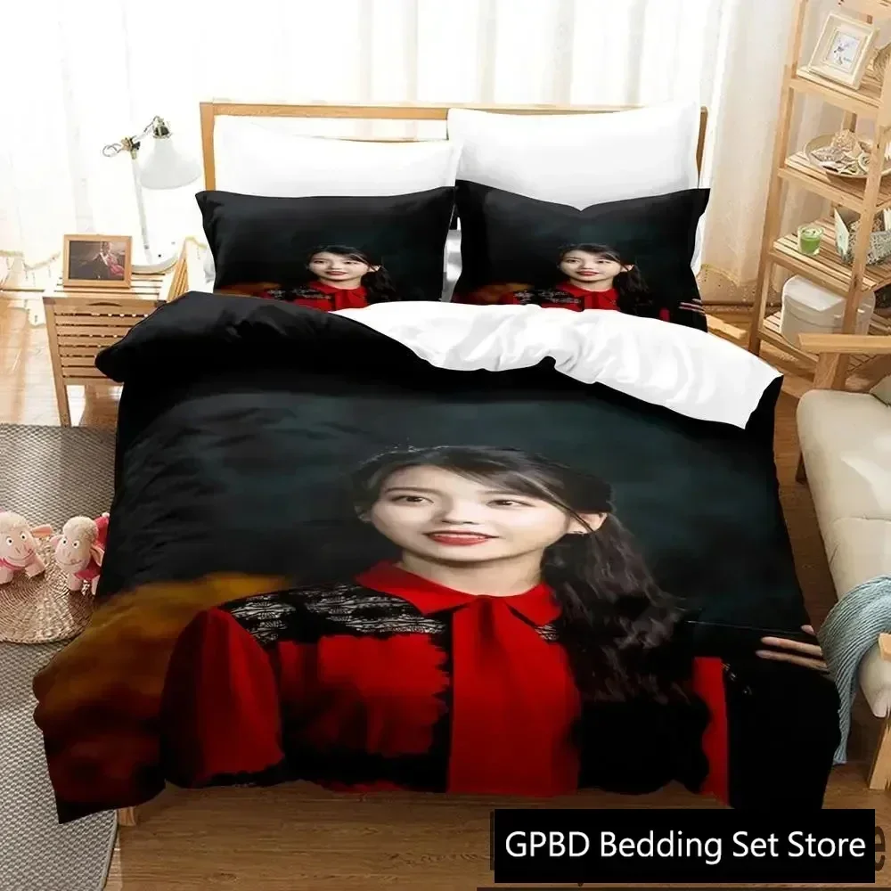 

3D Print Singer IU I Ji Eun Bedding Set Bedroom Soft Modern Bedspreads Comefortable Kids Duvet Cover Quilt Cover And Pillowcase