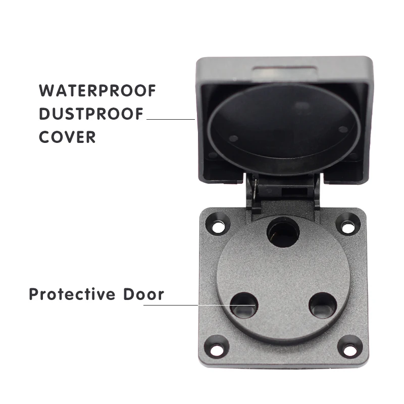 South African Waterproof Cover Socket Outlet Power Socket Schuko Socket Outlet Screw In Receptacle For UPS