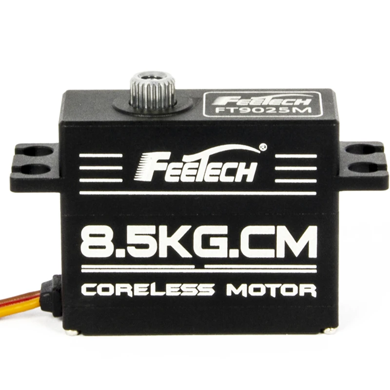 Feetech 6v 8.5kg 180 graus metal engrenagem caixa de alumínio completa coreless servo digital para avião rc helicóptero modelo/cobot magia