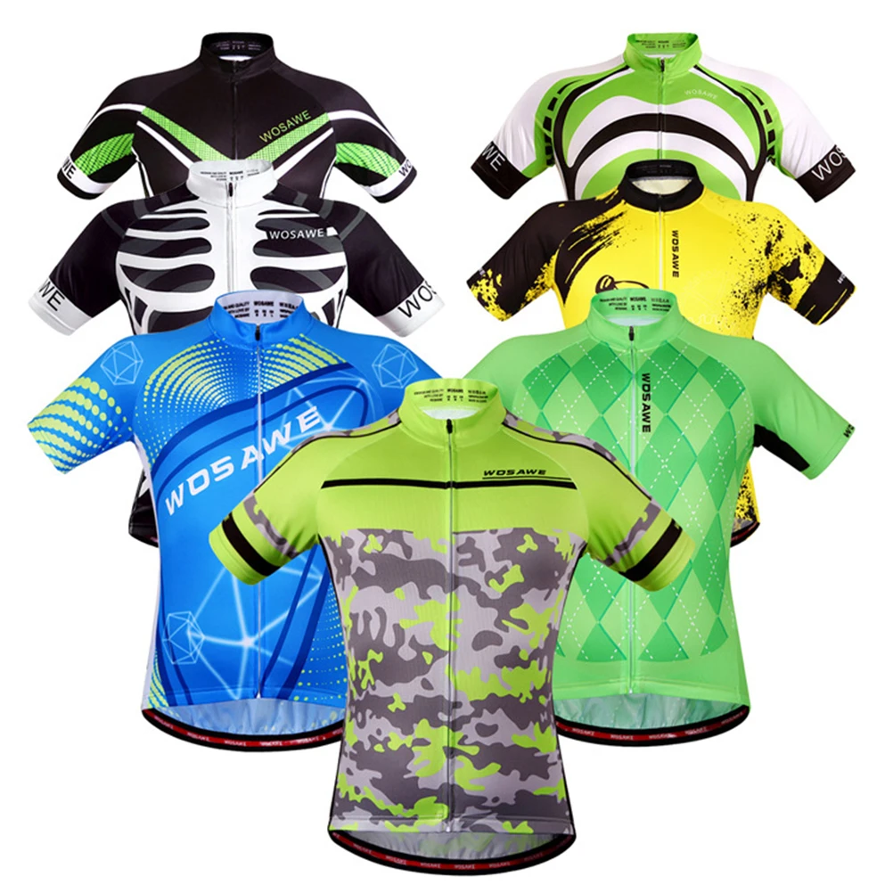 

Cycling Jerseys Men Short Sleeve Moisture Wicking Quick Dry Bike Shirts Lightweight Breathable Fabric Riding Commuting Mountain