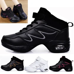 Dance Shoes Woman Ladies Modern Soft Outsole Jazz Sneakers Leather Breathable Lightweight Female Dancing Fitness Sport