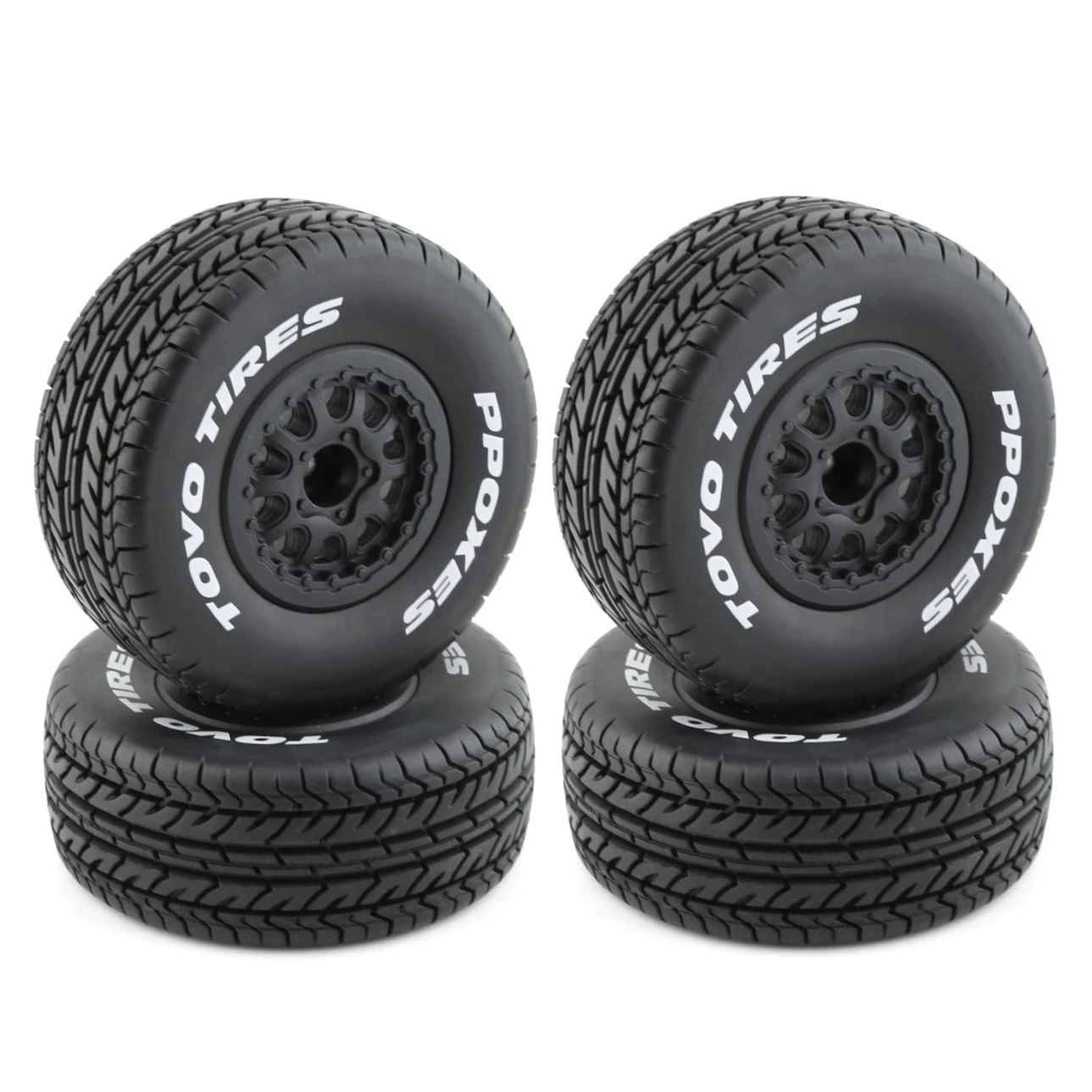 4pcs 112mm 1/10 Short Course Truck Tires Tyre 12mm Wheel Hex For Traxxas Slash Arrma Senton HuanQi 727 Vkar 10sc Hpi Rc Car