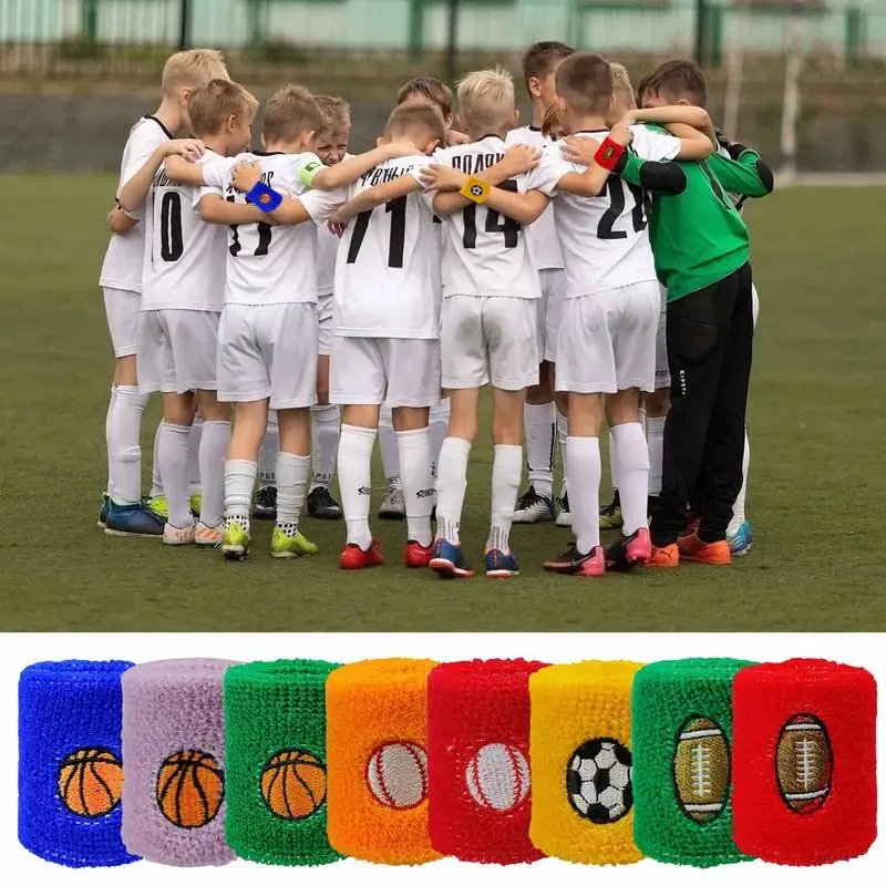 Kids Sports Wristbands Children Wrist Sweatbands Sweatbands Accessories for Basketball Baseball Football Soccer Running