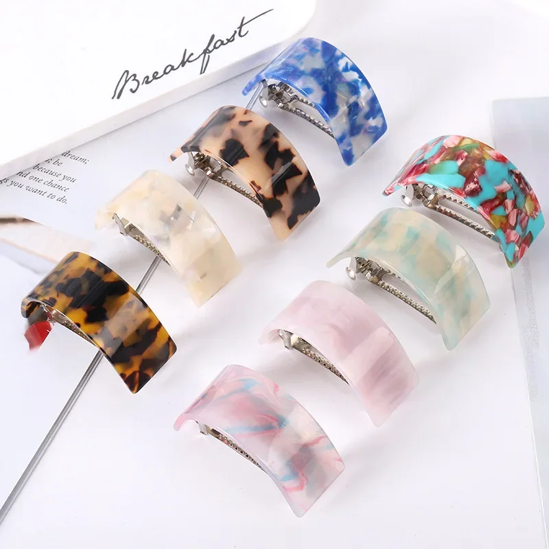 

Acetate Spring Clip Hair Claw 6CM Women Elegant High Bun Updo Ponytail Hairpin Fashion Hair Accessories
