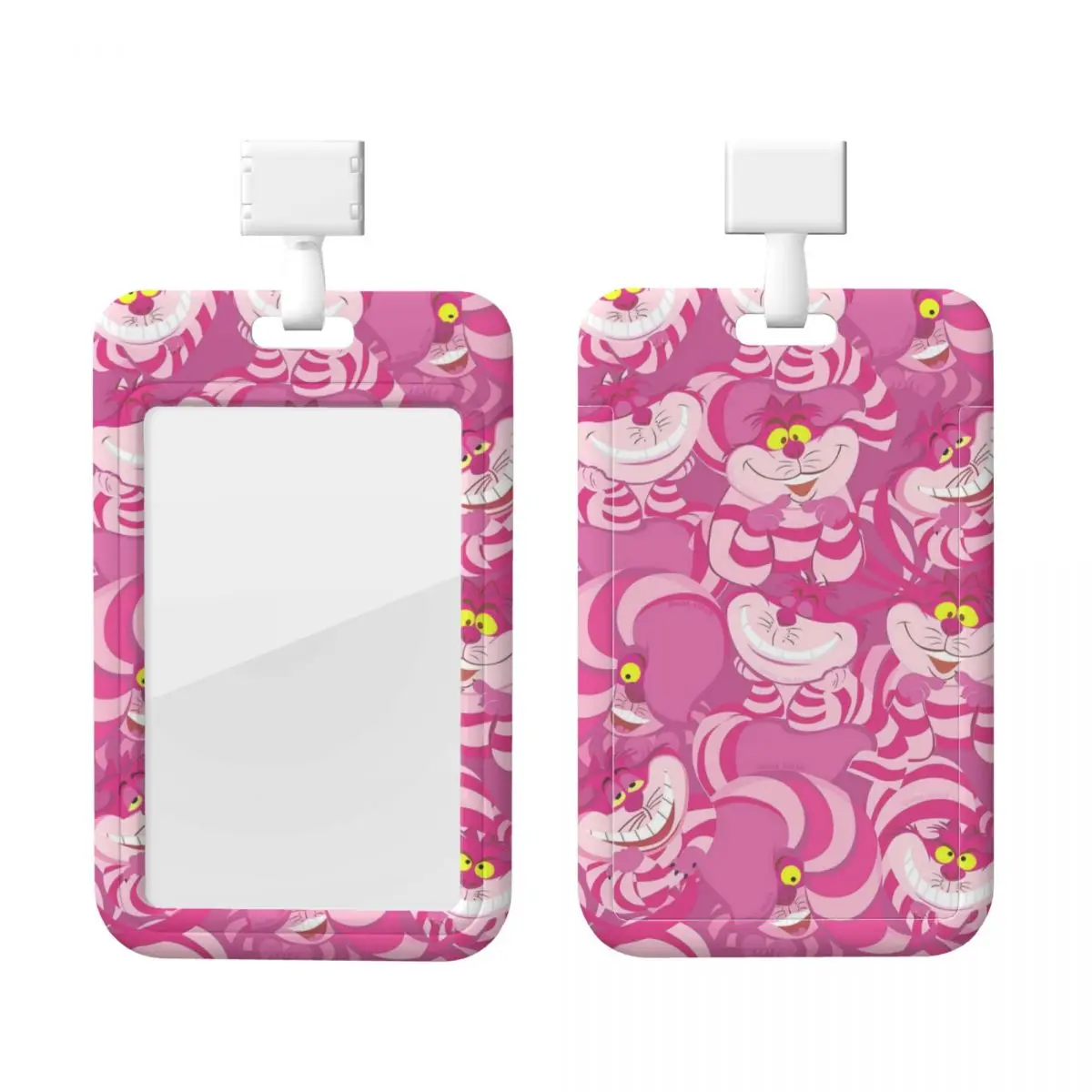 

Custom Alice In Wonderland Card Badge Holder Card Holder Men Women Cheshire Cat Manga Neck Strap ID Credential Holder For Nurse