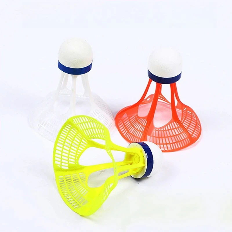 

3 шт. ветрозащитный волан для бадминтона, ветрозащитный волан, тренировочные аксессуары, спортивные принадлежности, разноцветный нейлоновый бадминтон