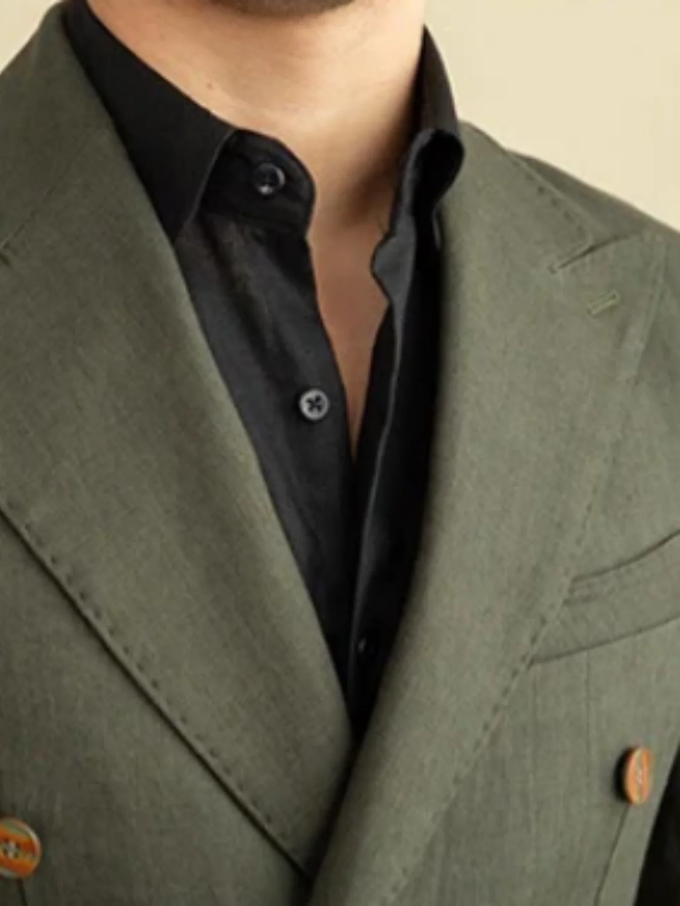 

Luxury Double Breasted Suit for Men Slim Fit Business Peaked Lapel Classic Tailored Blazer Wedding Tuxedo Outerwear