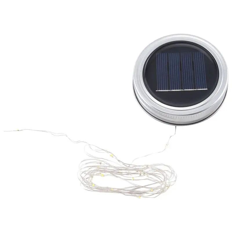ABKQ-3PCS Solar Decorative Light Lid Outdoor Solar Lantern Lights Waterproof Solar Power Glass Decorative