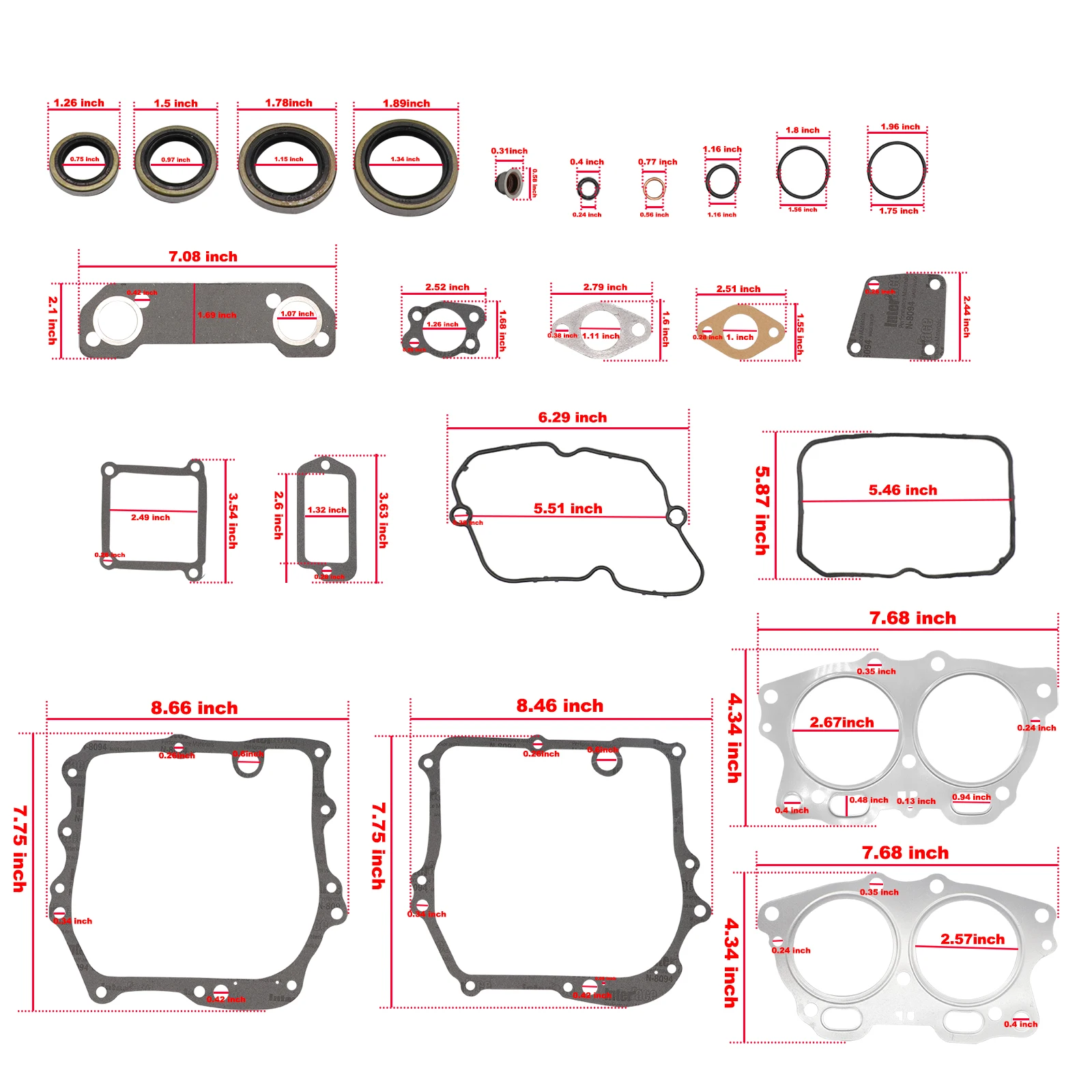 Engine Gasket Seal Rebuild For EZGO 295cc 350cc 4 cycle Gas Golf Cart 1991-2008