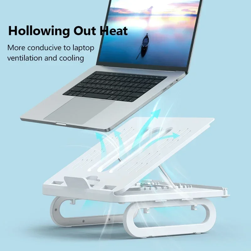 

Portable Laptop Table Stand Base Notebook Support Holder For Macbook Xiaomi Foldable Computer Stand For Bed Laptop Cooling Pad