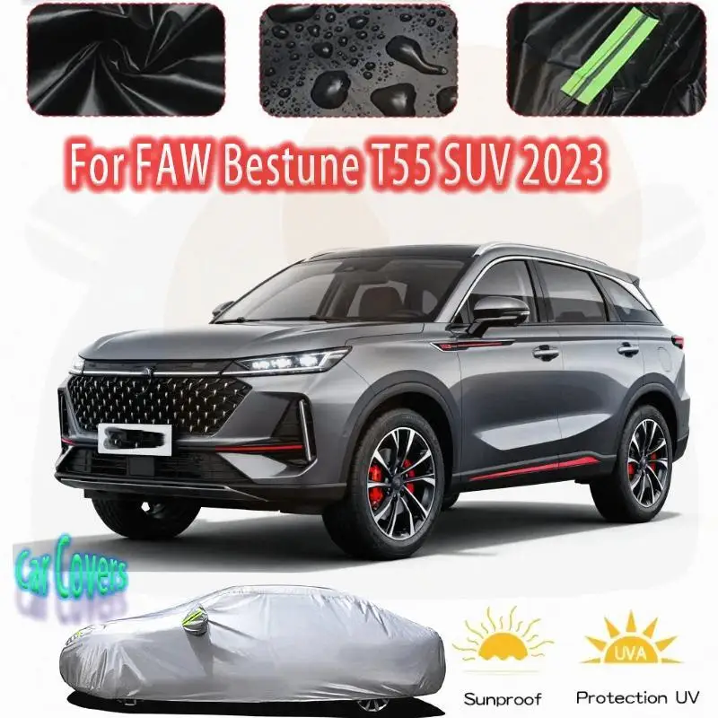

Для всего для FAW Bestune T55 SUV 2023, водонепроницаемые пылезащитные наружные защитные солнцезащитные чехлы для автомобиля