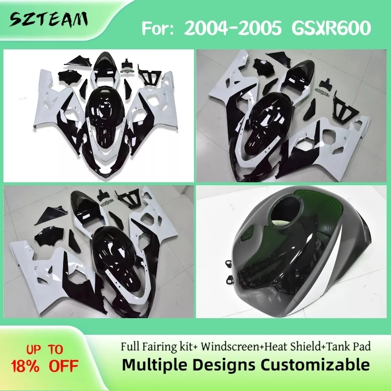 For GSXR 600 750 2004 2005 Bodywork Fairing Kit 04 05 GSXR600 Motorcycle Injection ABS Fairings High-Quality ABS