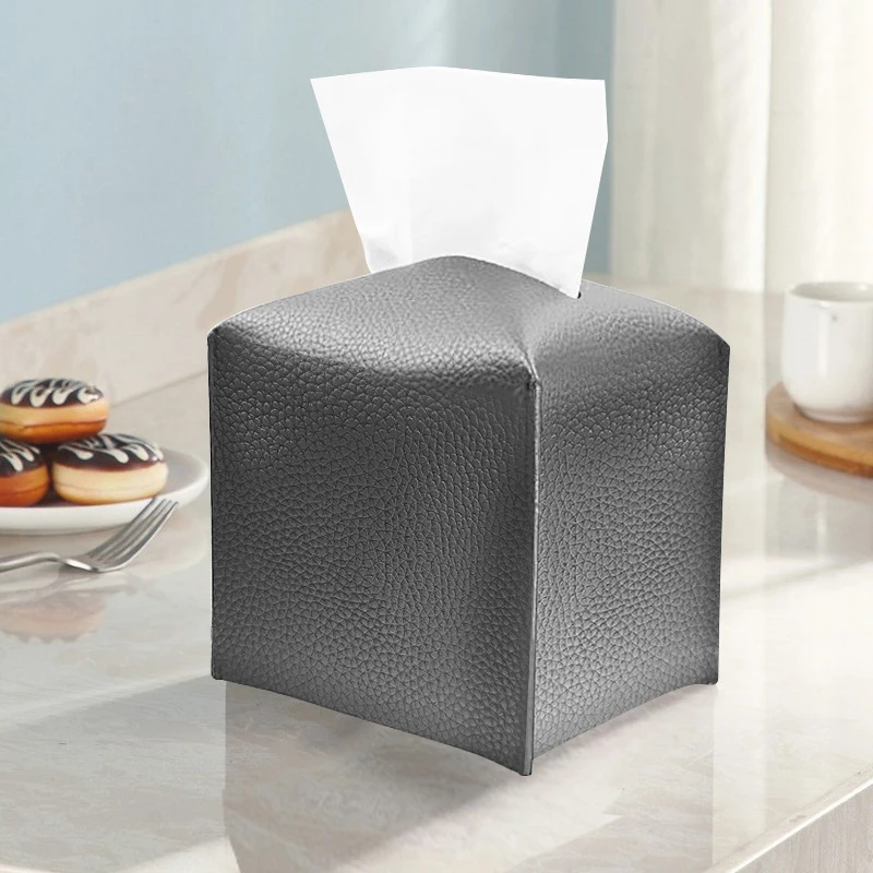 

Kitchen Tissue Box Rectangle Paper Towel Holder Desktop Napkin Storage Container Kitchen Tissue Tray for Home Office Organizer