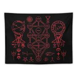 New Qliphothic banner with Mephistopheles and Lucifer Tapestry Bedroom Decor Aesthetic Nordic Home Decor