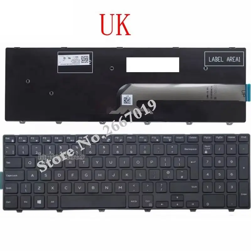 US NEW Laptop Keyboard For DELL Inspiron 15 5547 5541 7748 P51F P39F P57F 3548 3000 3576 3559 3565 3567 3568 3593 5576 5577 5551