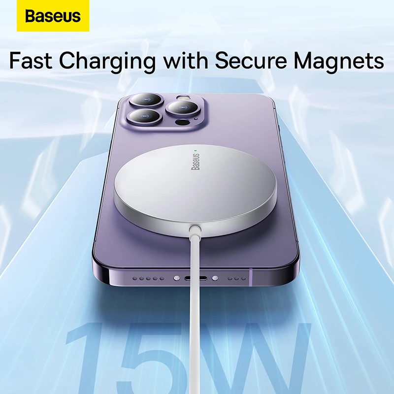 

Baseus 15W Magnetic Wireless Chargers for iPhone 14 Qi Wireless Charger Fast Charging Pad for iPhone 15 14 Mini Phone Charger