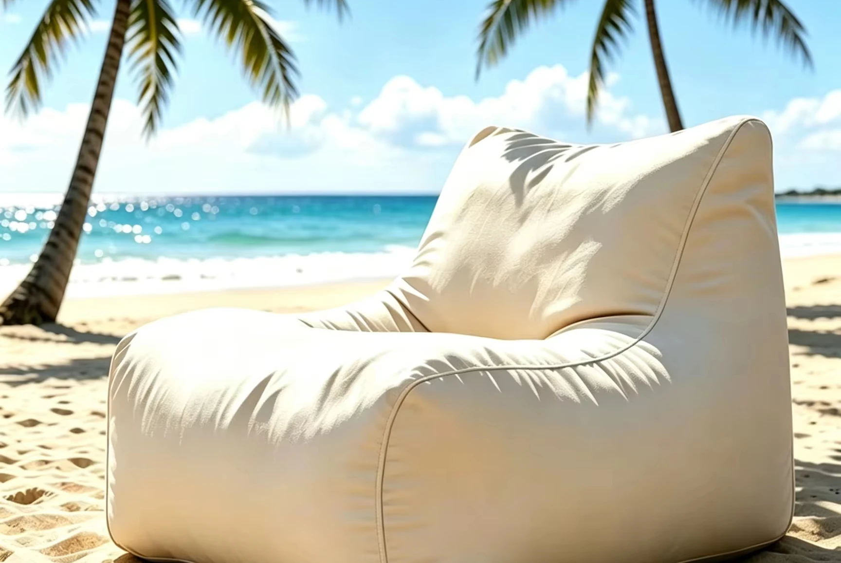 & Outdoor Lounge Sofa Beach Chair Light Luxury Style Oxford Fabric Waterproof EPP Fill Removable Washable Single Chaise Beanbag
