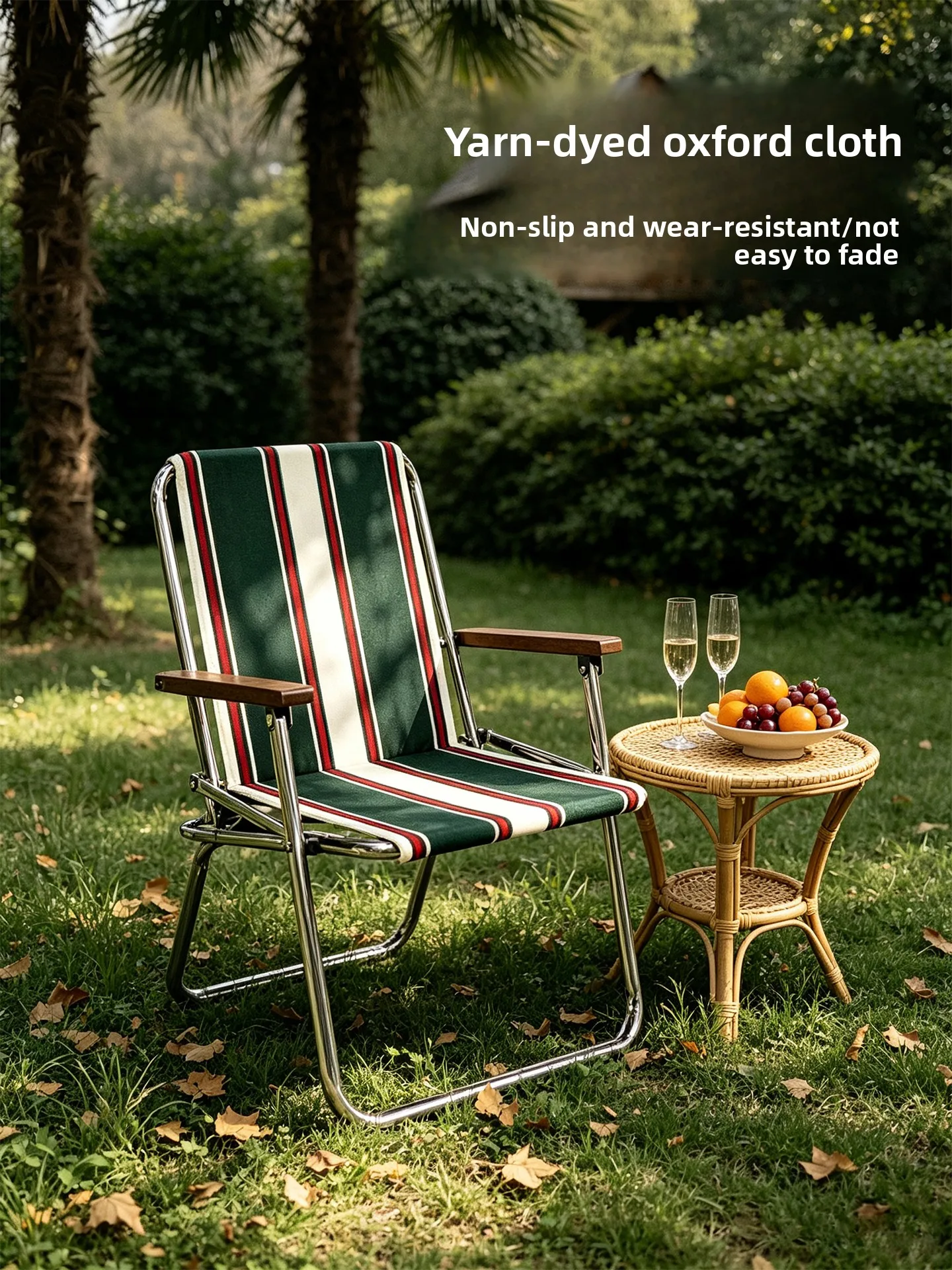 Designer Outdoor Camping Folding Chair Portable Aluminum Oxford Beach Backrest Director Chair Single Person Cafe Leisure
