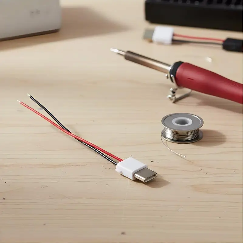 Type C Male Connector Head with Resistor Capacitor 1/5 Pieces for DIY Soldering and Upgrading Devices
