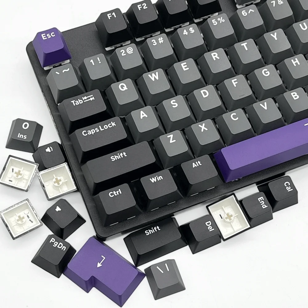 124keys Keycap for Mechanical Keyboard PBT Cherry Dual Color Injection Molding Process MX Key Cap