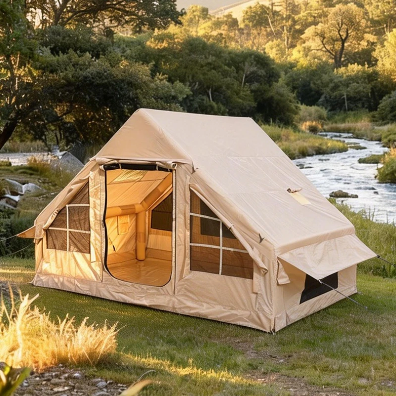 

Палатка для кемпинга и барбекю на открытом воздухе из ткани Оксфорд, водонепроницаемая, с защитой от солнца, большая, для походов, с защитой от комаров