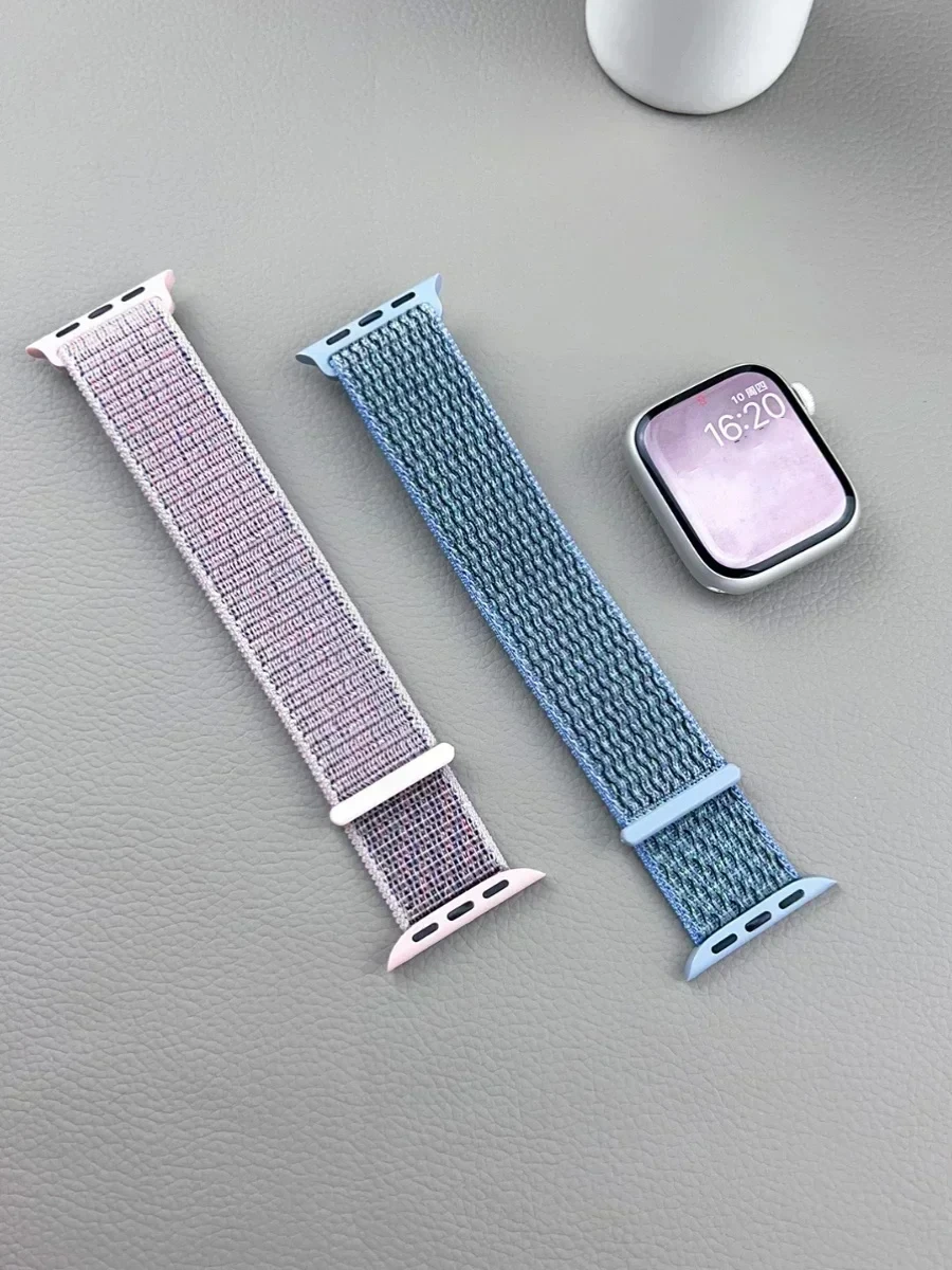 Nylon Loop Strap for Apple Watch Band 46mm 40mm 44mm 45mm 42mm 41mm 38mm Smart Belt Bracelet for IWatch Ultra 49mm 8/7/6/SE/5/4