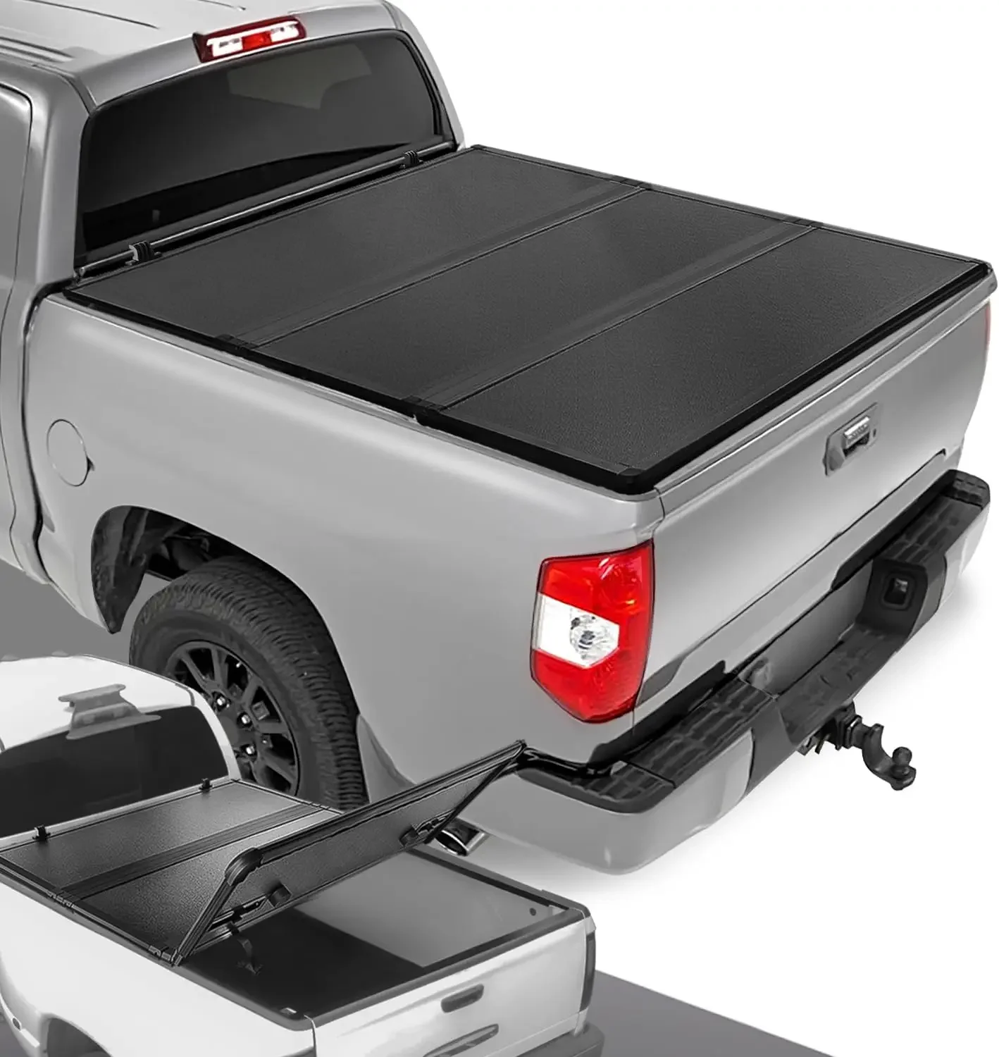 

New Upgrade Truck Bed Top Hard Solid Tri-Fold Tonneau Cover Compatible with 22-23 Toyota Tundra 6-1/2' Bed, TTC-HAR