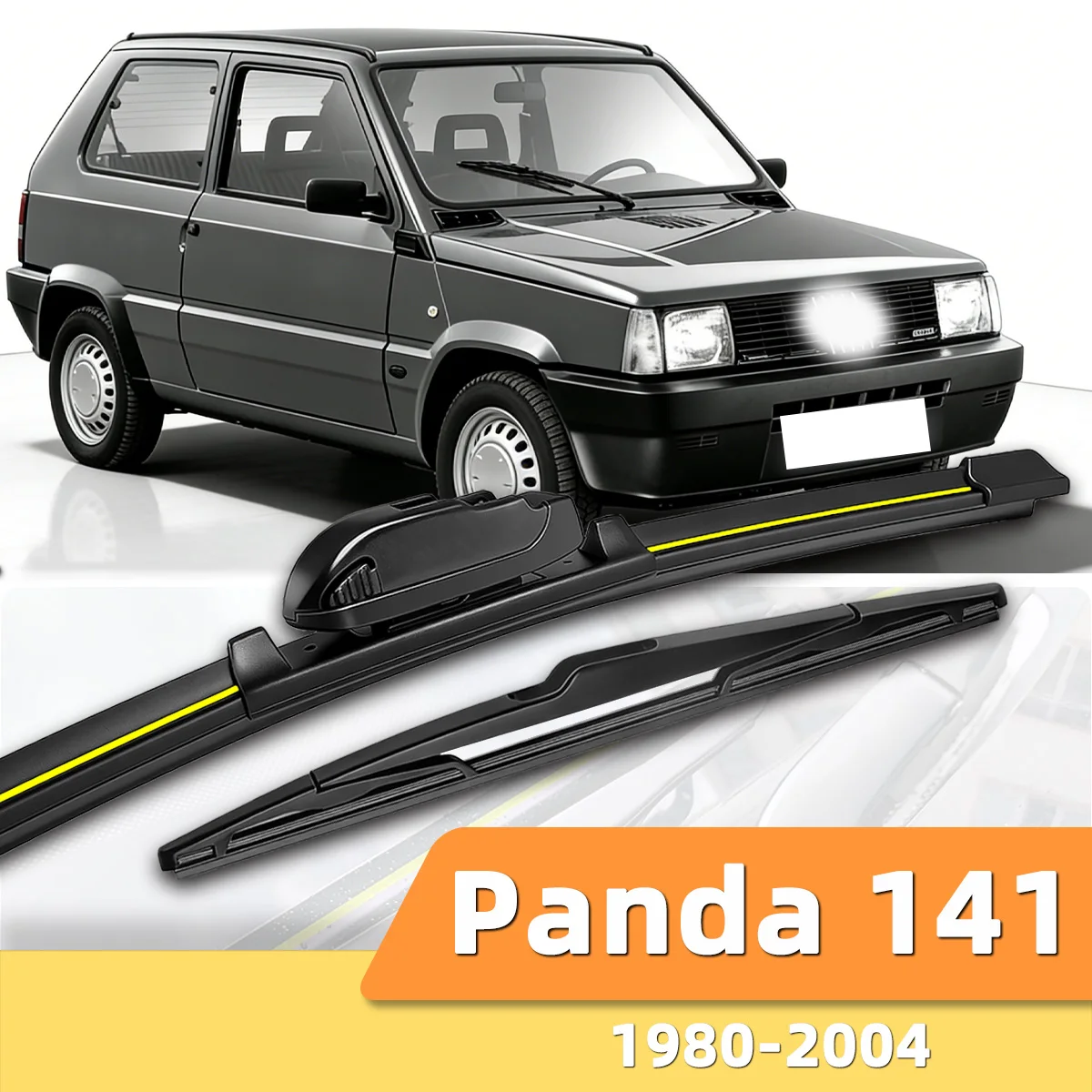 2 Stück Front- und Heckscheibenwischer, geeignet für Fiat Panda 141 1980–2004, Kfz-Windschutzscheiben-Zubehör, 1994, 1996, 2000, 2002