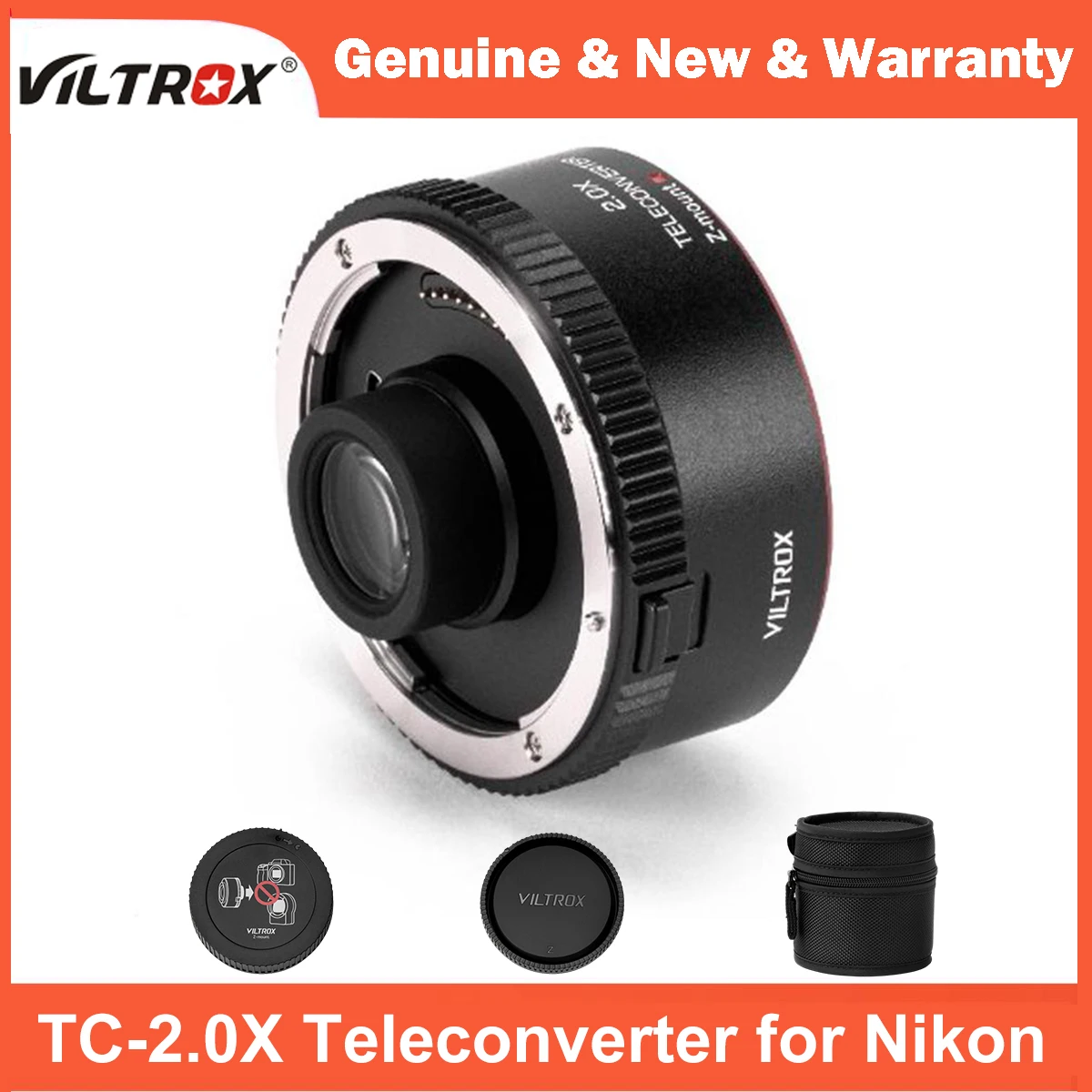 

Телеобъектив-телеконвертер VILTROX TC-2.0X с автофокусом для Nikon Z-Mount ZFC Z5 Z6 Z7 Z5II Z7 II Z6 III Zf Z8 Z9