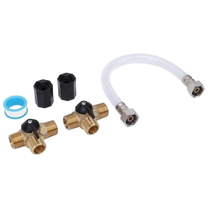 Superior-RV Water Heater Brass PVC Bypass Kit, 1/2 Inch NPT With 12 Inch Hose, Winterizing System Included