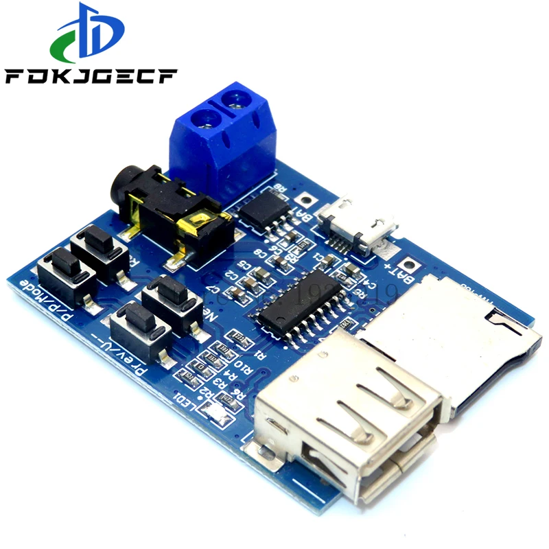 Picture 4: MP3 nondestructive decoder board Built-in amplifier mp3 module mp3 decoder TF card U disk decoding player