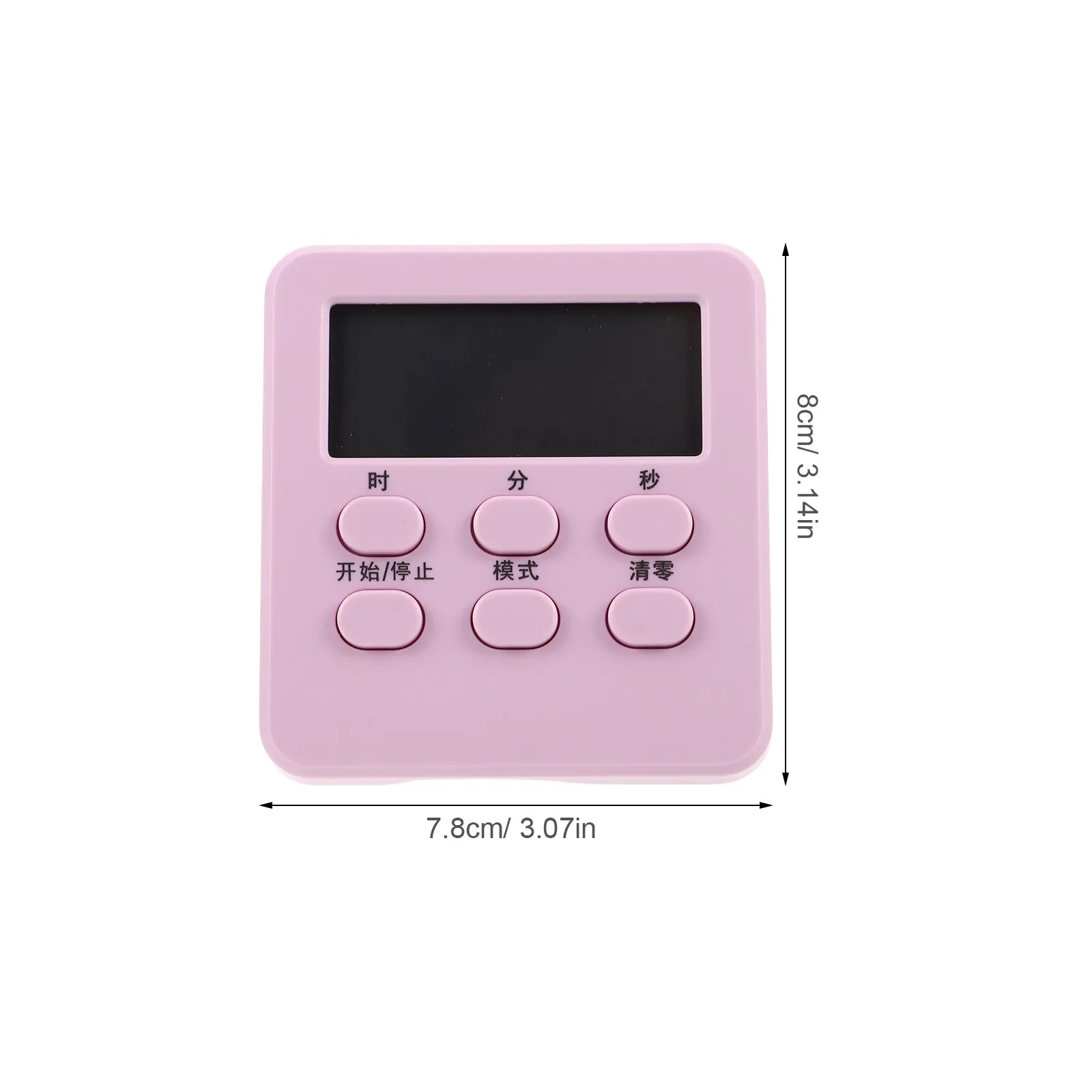 Digital Stopwatch Timer Alarm Clock LCD Electronic Cooking Display Plastic Desktop Timer for Student Bathing Kitchen