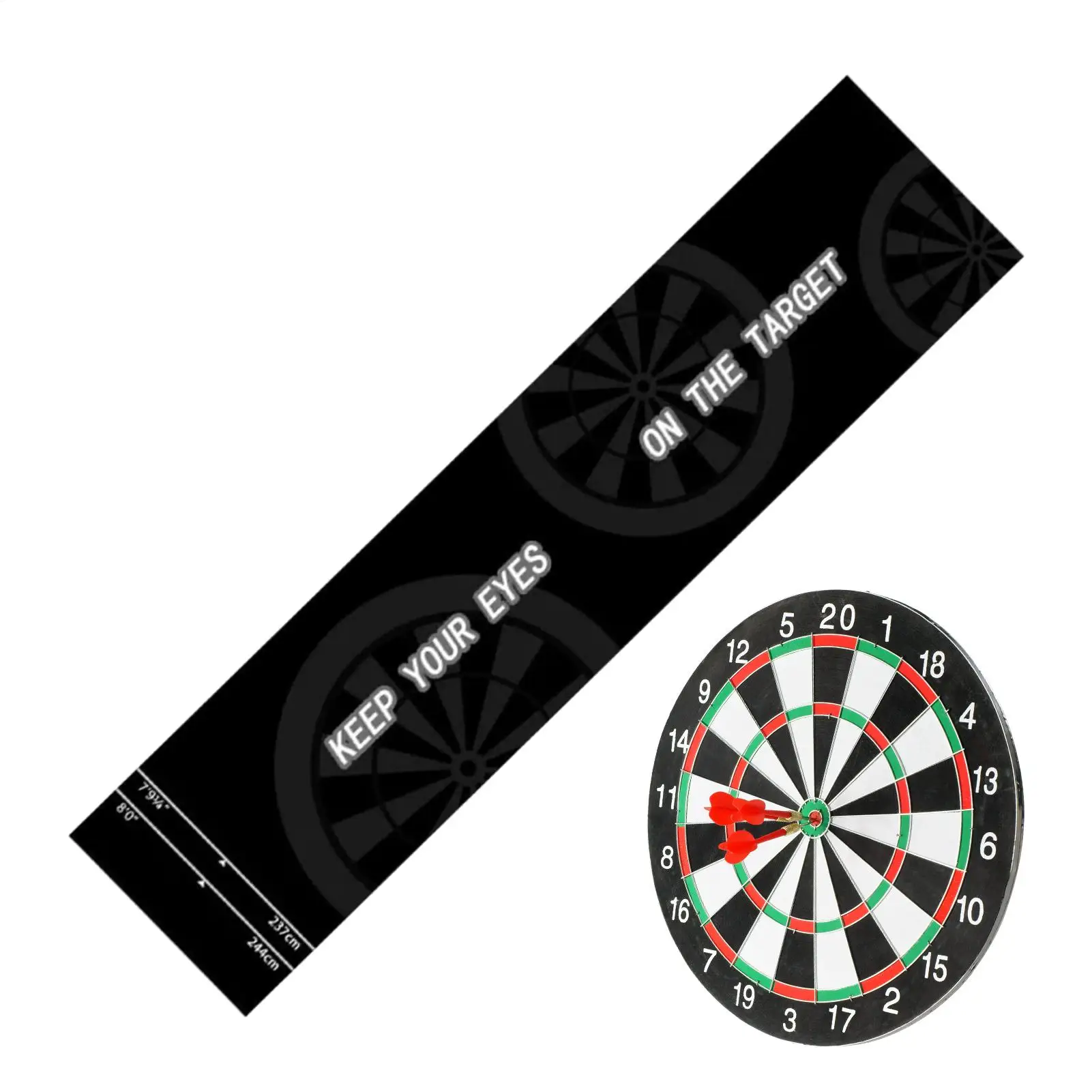 

Dart Mat 300x34cm With Throw Line Professional Rubber Rubber Dart Floor Protector For Indoor Basement Game Room Office Breakroom