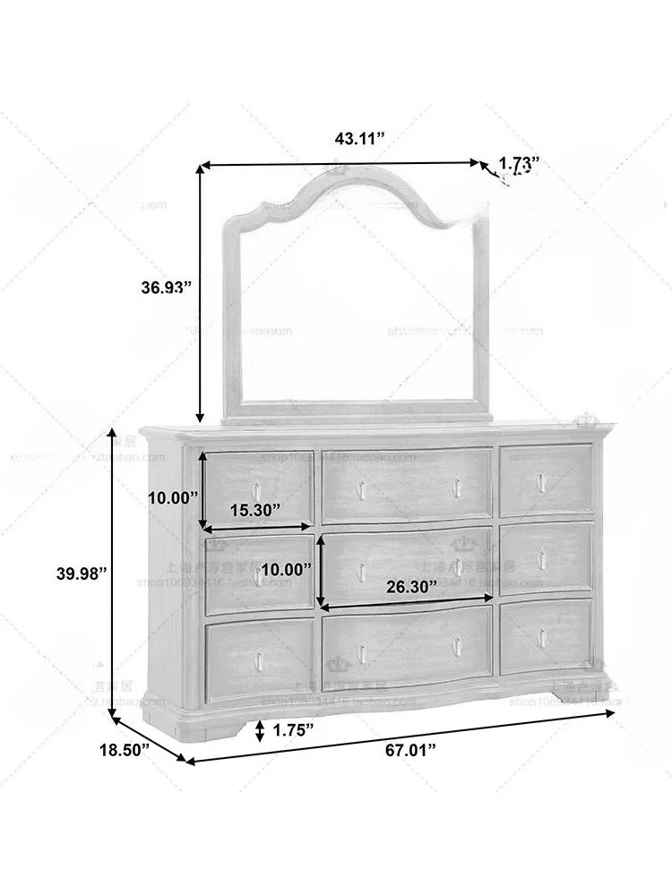 X188 Американский деревенский антикварный комод из цельного дерева для гостиной, виллы, шкаф для сувениров, шкафчик для маленькой квартиры, ретро шкаф