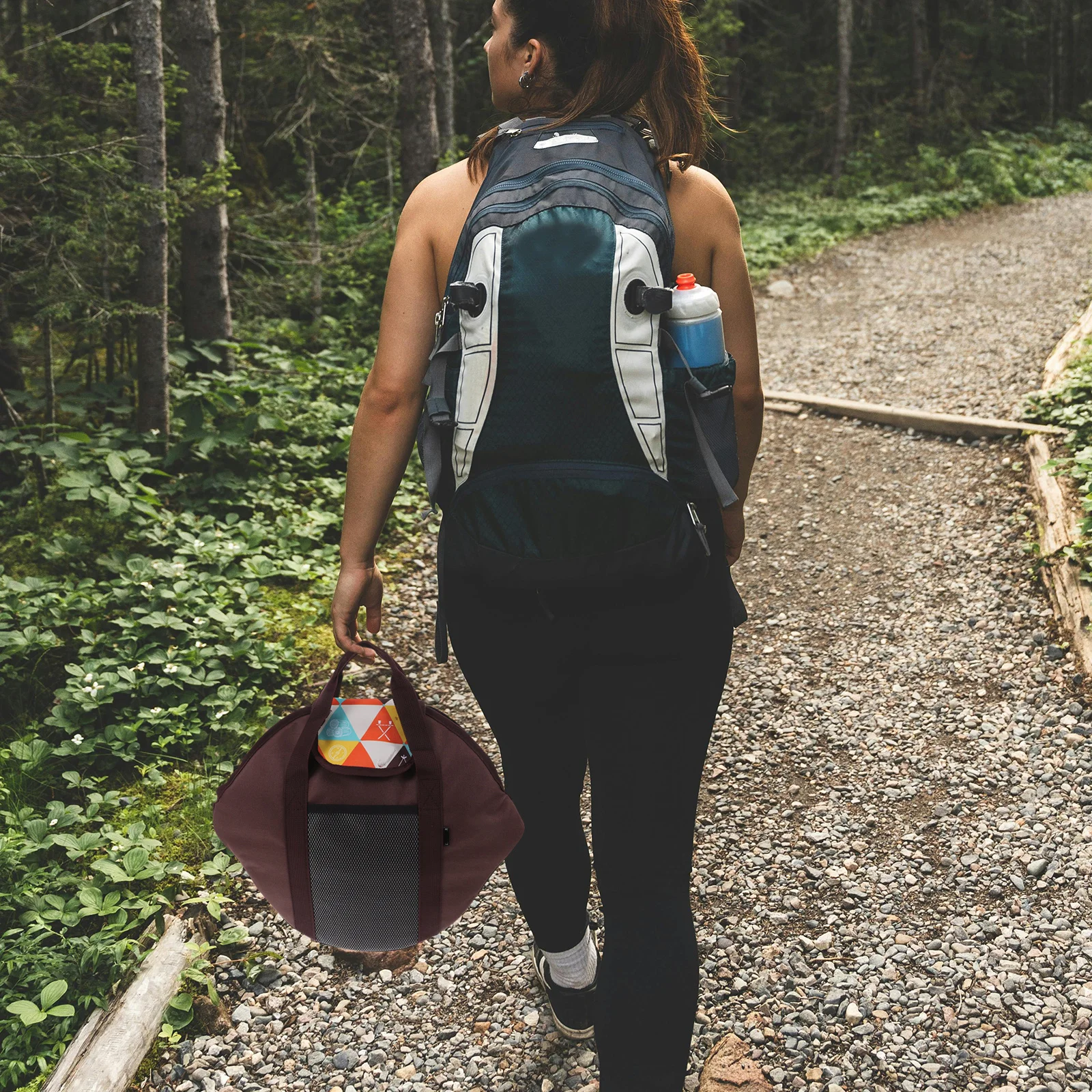 

1Pcs Iron Pan Storage Bag Outdoor Camping Durable Waterproof Oxford Cloth Portable Large Capacity Foldable Handle Storage Pouch