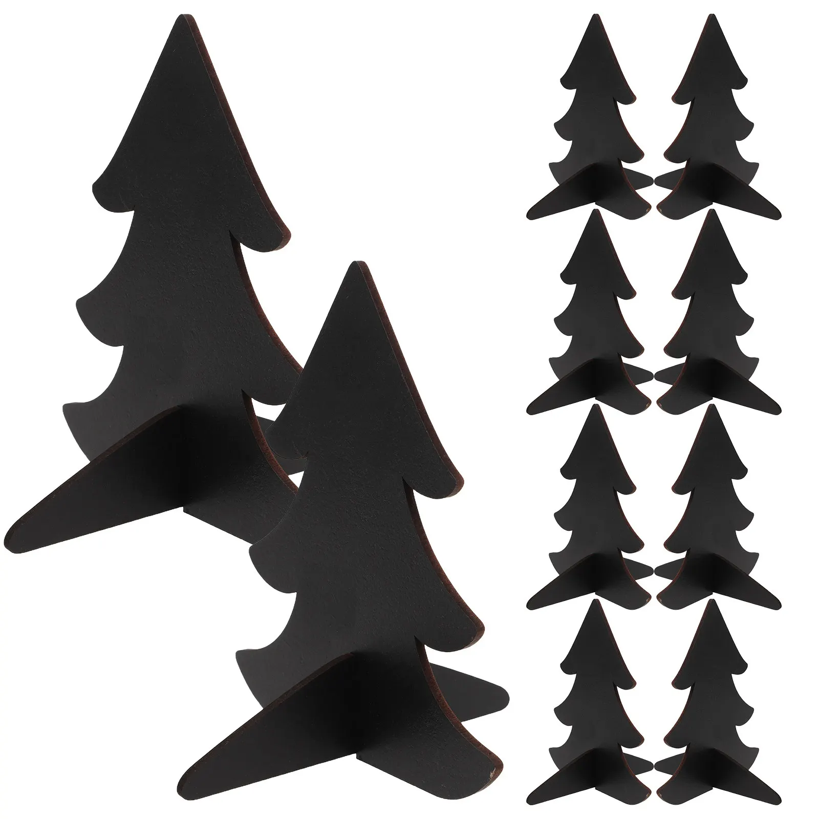12Pcs Christmas Tree Shaped Labels Double Sided Mini Chalkboards for Food Name Tags Buffet Decor Rustic Wedding Table Numbers