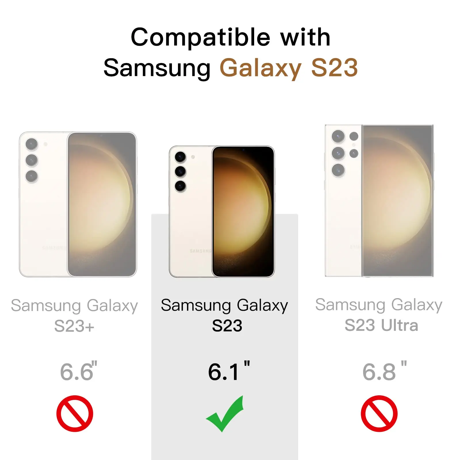 Pellicola salvaschermo per Samsung Galaxy S23 5G vetro temperato HD Crystal 9H sblocco delle impronte digitali in alluminio alto