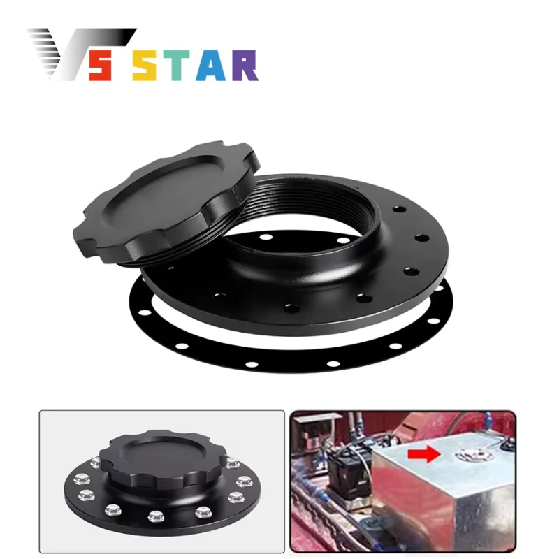 

Высококачественная универсальная 3-дюймовая алюминиевая заготовка, легко заполняемая крышка топливного ячейки с 12 отверстиями для болтов, черная пробка YXG-1001