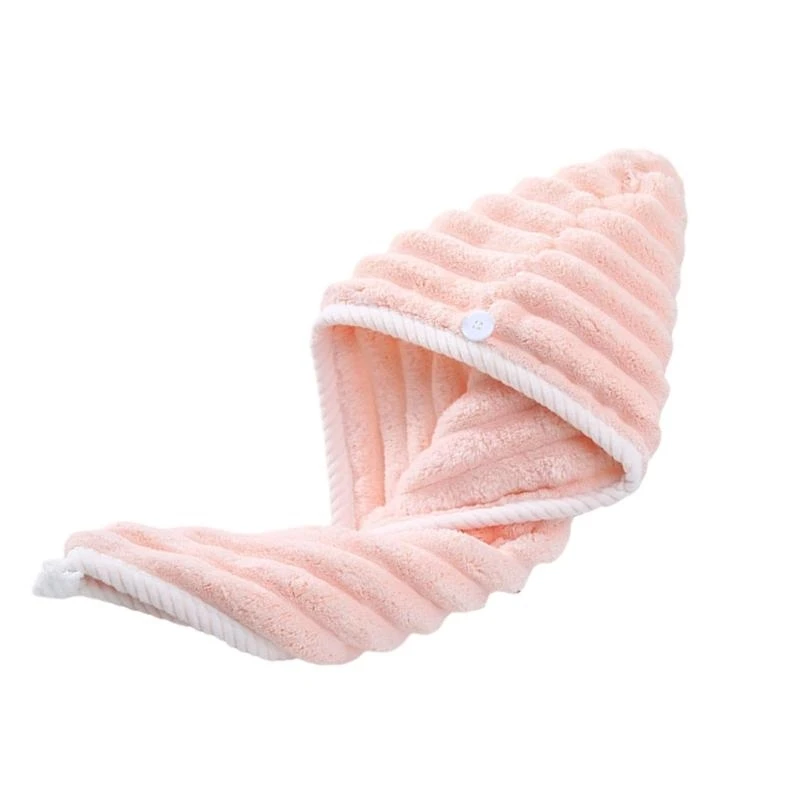 Thickened Quick Dry Microfiber Hair Towel Caps for Women, Super Absorbent Shower Hair Wrap with Adjustable Button high quality
