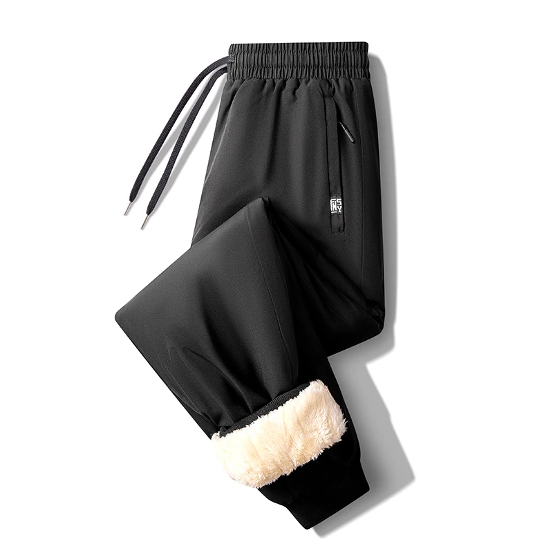 

Men's Winter Fleece Lined Casual Pants Trousers with Drawstring Loose Warm Versatile Polyester Fiber Youth Daily Sports